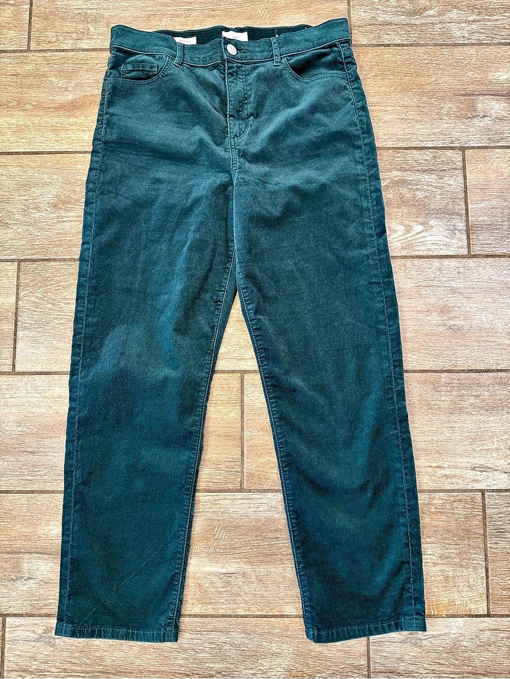 Loft Women's Straight Leg Pants Size 10 Dark Green velvety